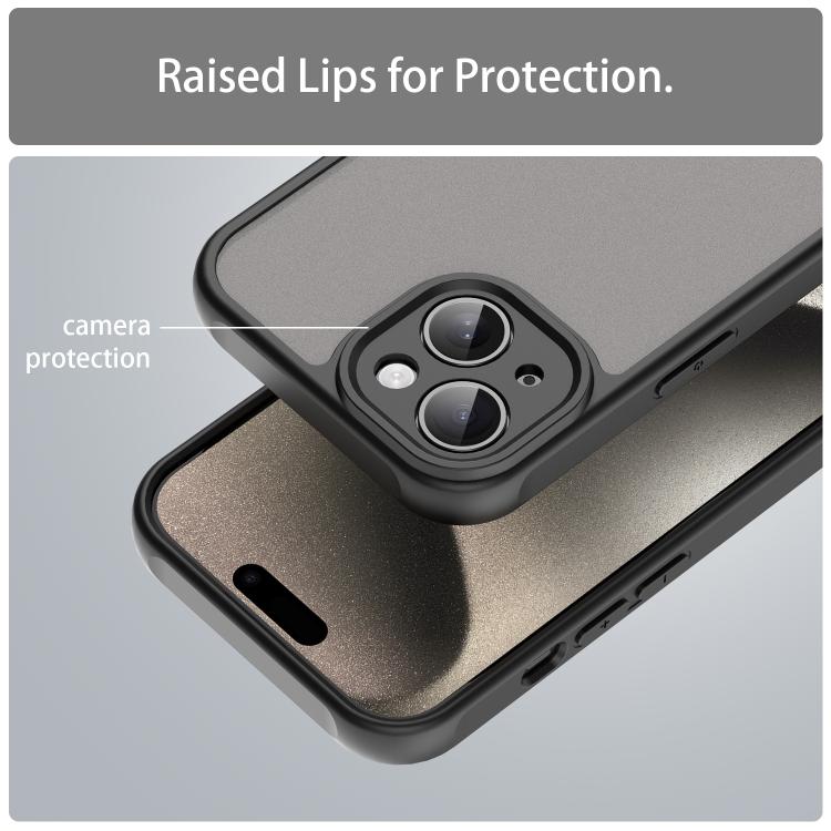For iPhone 16 Pro Fan Dun Series TPU Hybrid PC Frosted Phone Case