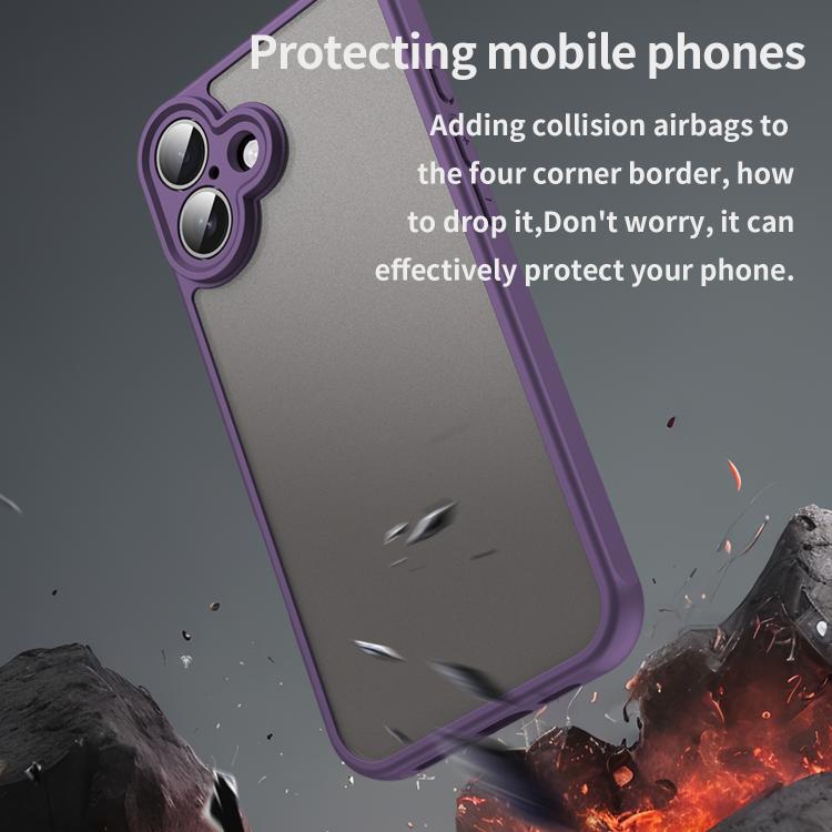For iPhone 16 Plus Fan Dun Series TPU Hybrid PC Frosted Phone Case