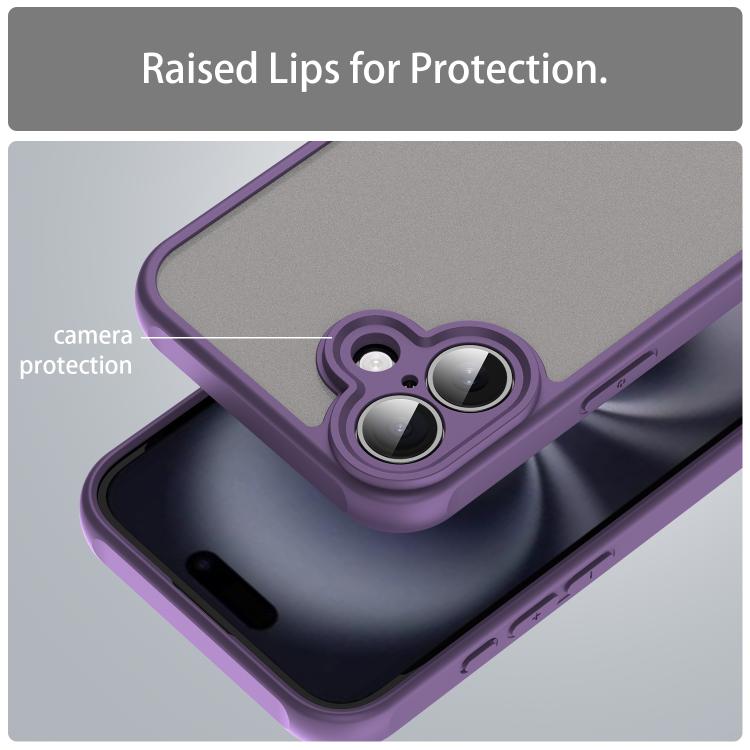 For iPhone 16 Plus Fan Dun Series TPU Hybrid PC Frosted Phone Case