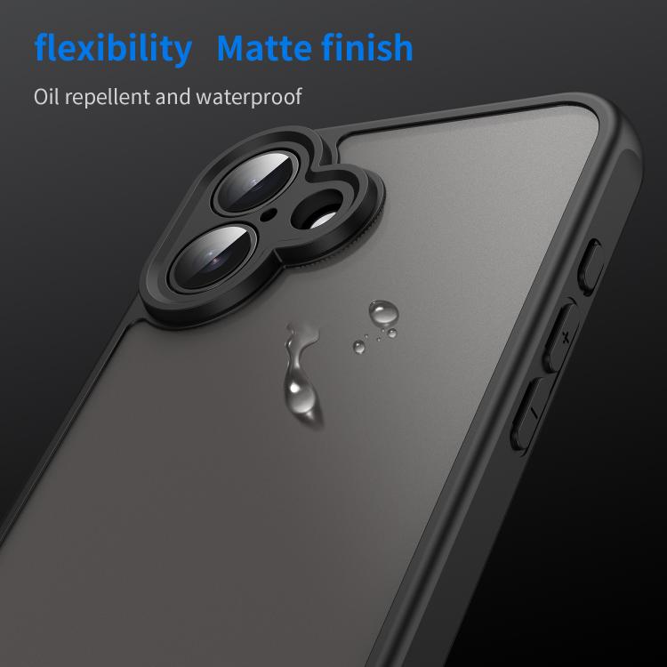 For iPhone 16 Fan Dun Series TPU Hybrid PC Frosted Phone Case