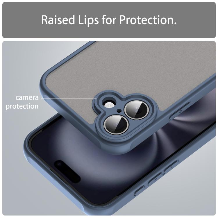For iPhone 16 Fan Dun Series TPU Hybrid PC Frosted Phone Case