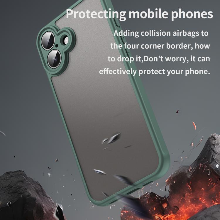 For iPhone 16 Fan Dun Series TPU Hybrid PC Frosted Phone Case