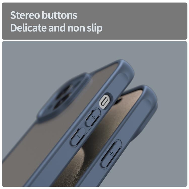 For iPhone 15 Plus Fan Dun Series TPU Hybrid PC Frosted Phone Case