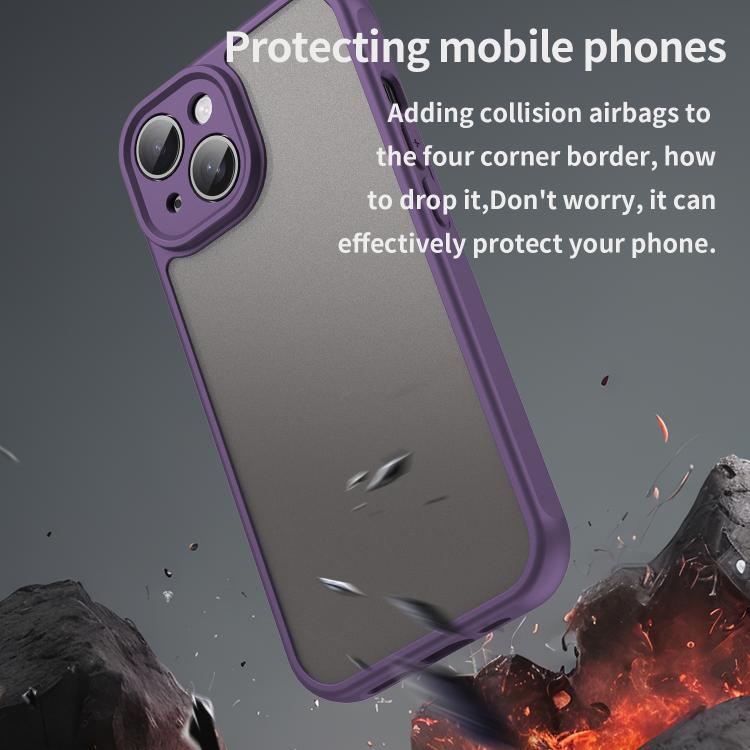 For iPhone 15 Plus Fan Dun Series TPU Hybrid PC Frosted Phone Case