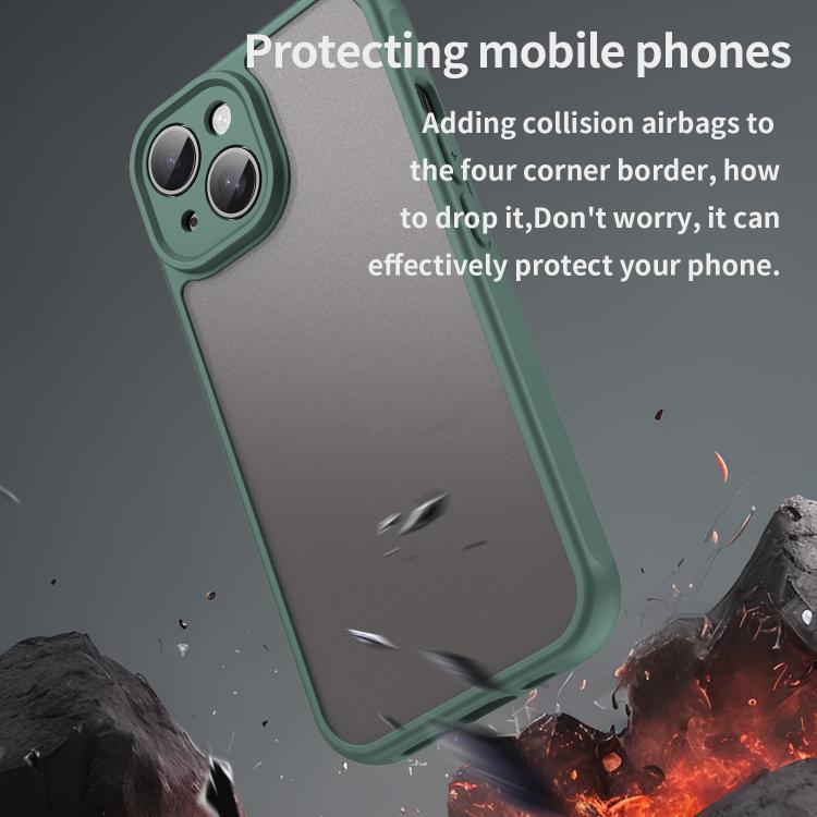 For iPhone 14 Plus Fan Dun Series TPU Hybrid PC Frosted Phone Case