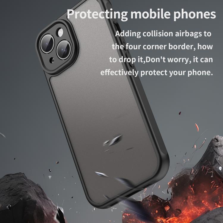 For iPhone 14 Fan Dun Series TPU Hybrid PC Frosted Phone Case