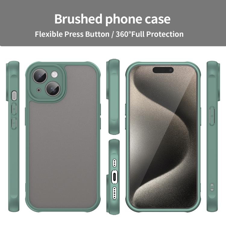 For iPhone 14 Fan Dun Series TPU Hybrid PC Frosted Phone Case
