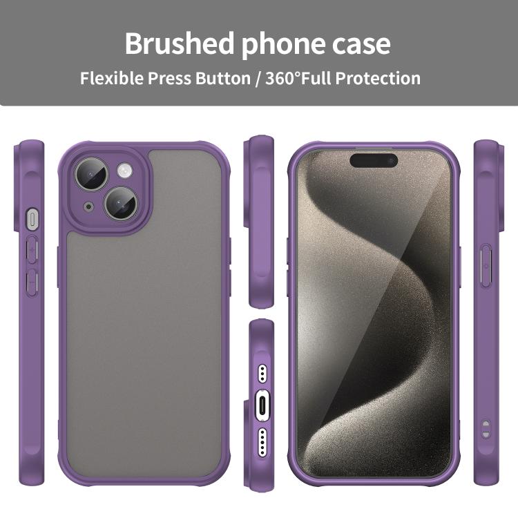 For iPhone 14 Fan Dun Series TPU Hybrid PC Frosted Phone Case