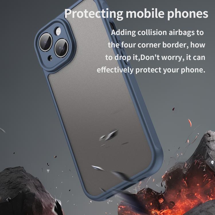 For iPhone 13 Fan Dun Series TPU Hybrid PC Frosted Phone Case