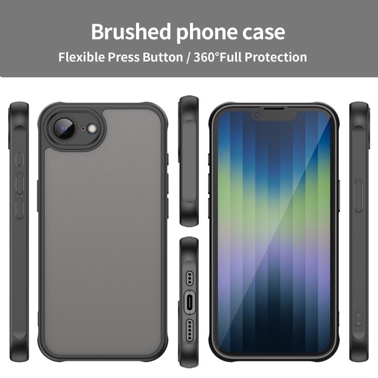 For iPhone 17e / 16e Fan Dun Series TPU Hybrid PC Frosted Phone Case