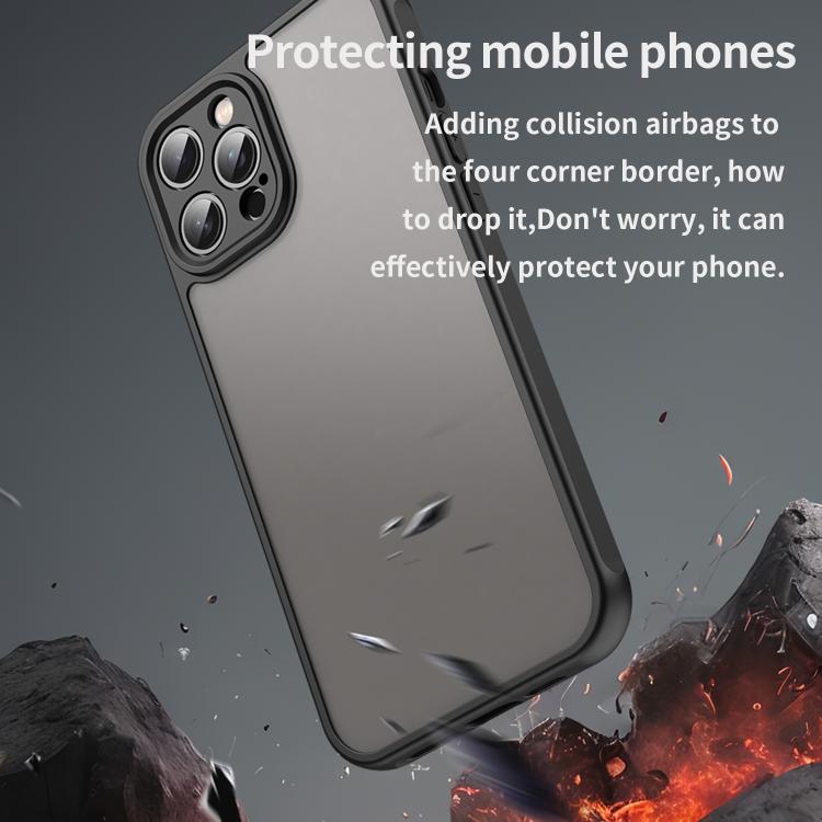 For iPhone 12 Pro Max Fan Dun Series TPU Hybrid PC Frosted Phone Case