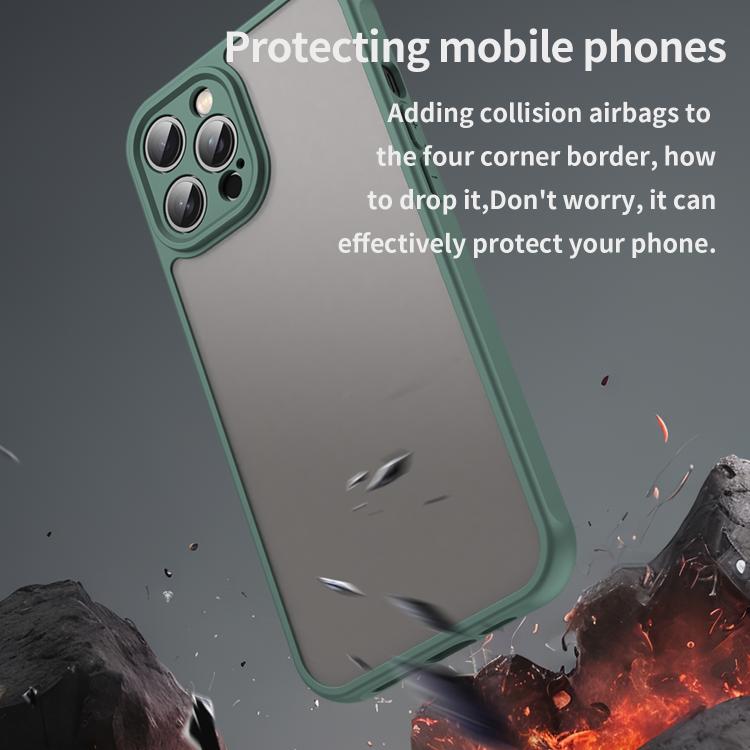 For iPhone 12 Pro Max Fan Dun Series TPU Hybrid PC Frosted Phone Case
