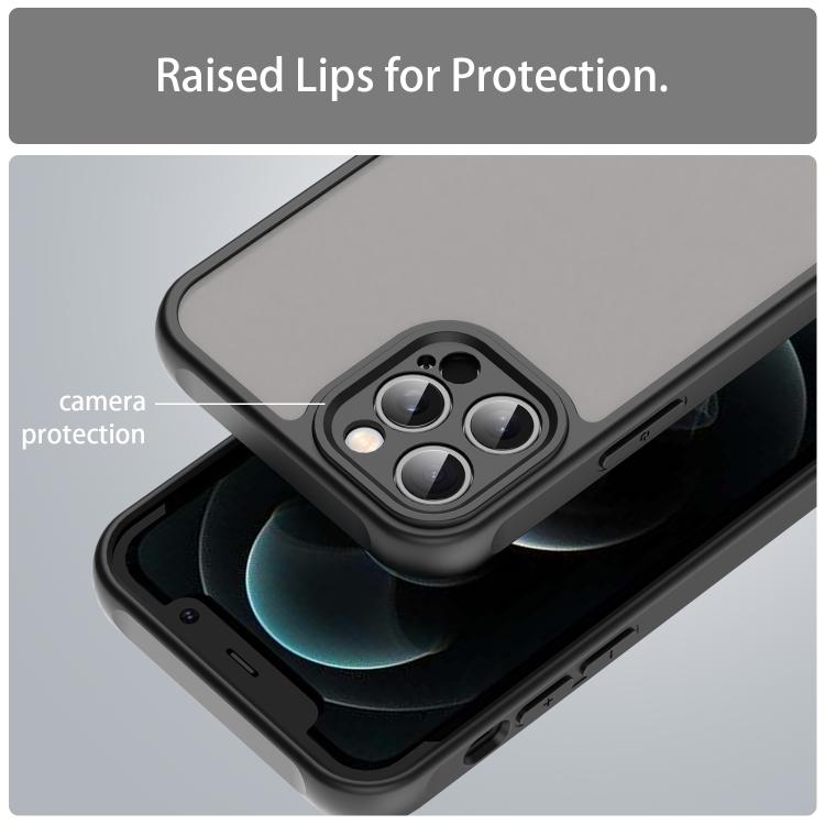For iPhone 12 Pro Fan Dun Series TPU Hybrid PC Frosted Phone Case