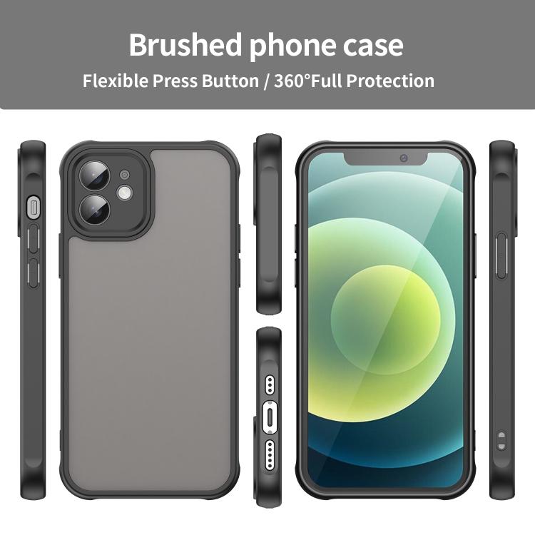 For iPhone 12 Fan Dun Series TPU Hybrid PC Frosted Phone Case