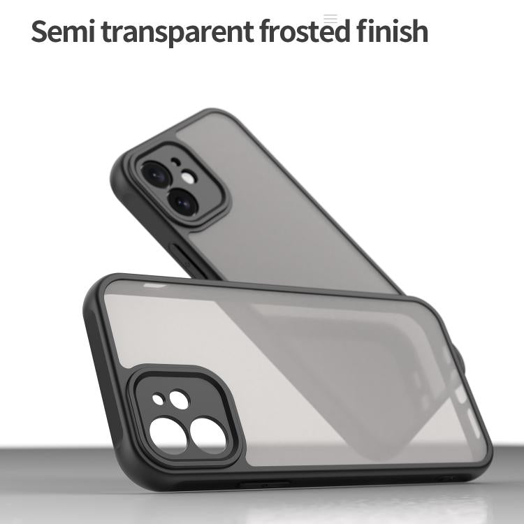 For iPhone 12 Fan Dun Series TPU Hybrid PC Frosted Phone Case