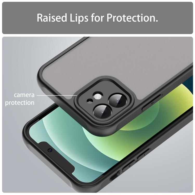 For iPhone 12 Fan Dun Series TPU Hybrid PC Frosted Phone Case