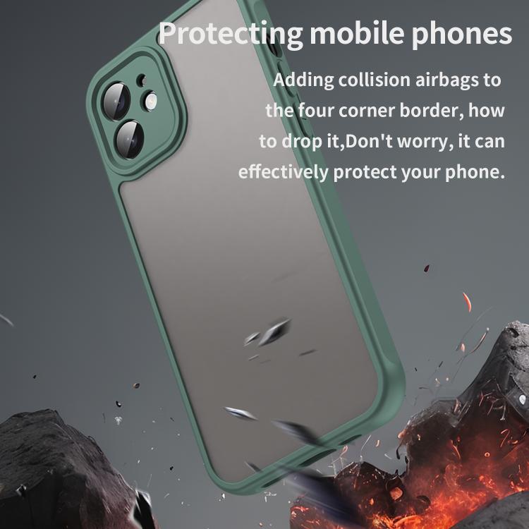 For iPhone 12 Fan Dun Series TPU Hybrid PC Frosted Phone Case