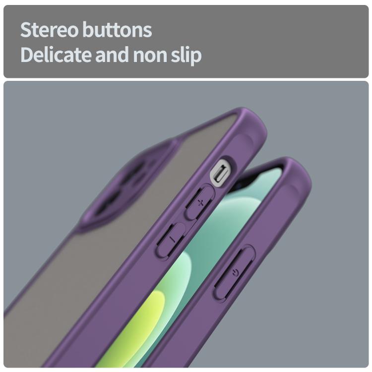 For iPhone 12 Fan Dun Series TPU Hybrid PC Frosted Phone Case