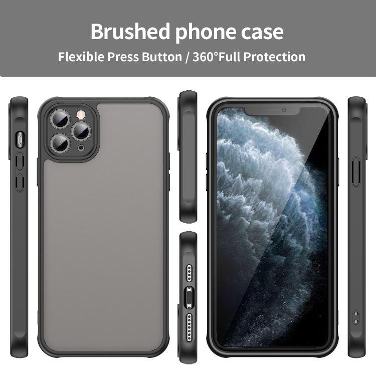 For iPhone 11 Pro Max Fan Dun Series TPU Hybrid PC Frosted Phone Case