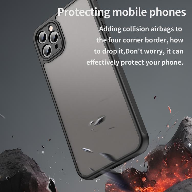 For iPhone 11 Pro Max Fan Dun Series TPU Hybrid PC Frosted Phone Case