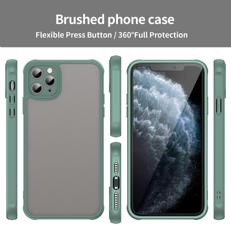 For iPhone 11 Pro Max Fan Dun Series TPU Hybrid PC Frosted Phone Case