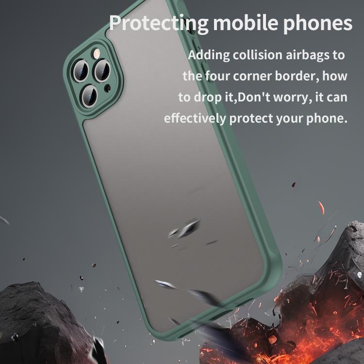For iPhone 11 Pro Max Fan Dun Series TPU Hybrid PC Frosted Phone Case