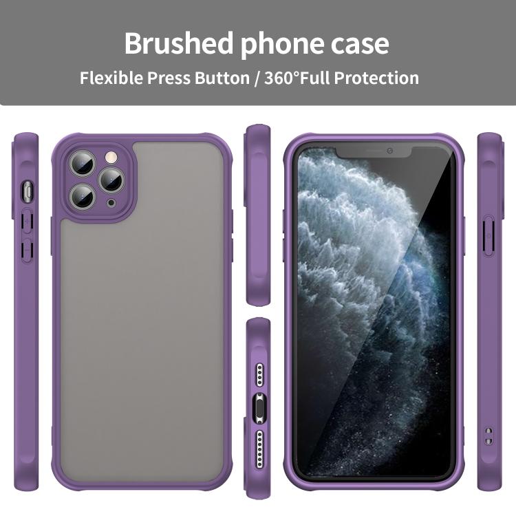 For iPhone 11 Pro Max Fan Dun Series TPU Hybrid PC Frosted Phone Case