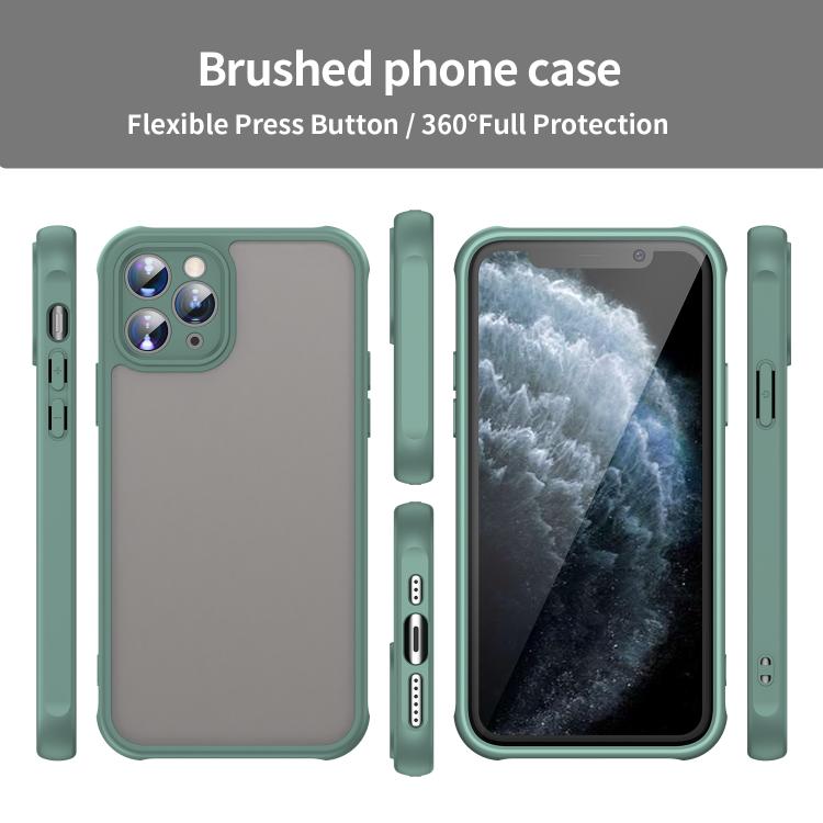 For iPhone 11 Pro Fan Dun Series TPU Hybrid PC Frosted Phone Case