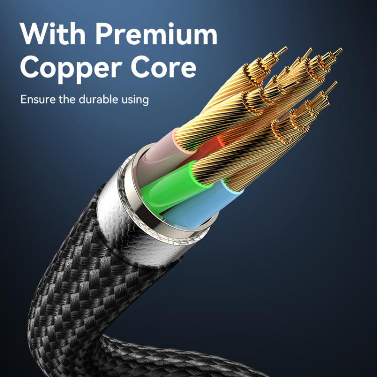 Yesido CA186 240W Type-C to Type-C Aluminum Alloy Data Cable, Length: 2m - Black