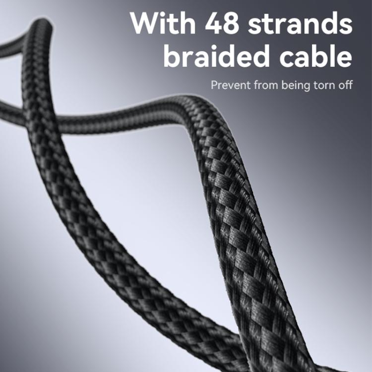Yesido CA186 240W Type-C to Type-C Aluminum Alloy Data Cable, Length: 2m - Black