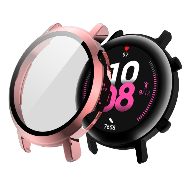 For Huawei Watch GT2 42mm 2 in 1  Tempered Glass Screen Protector + Fully Plating PC Case