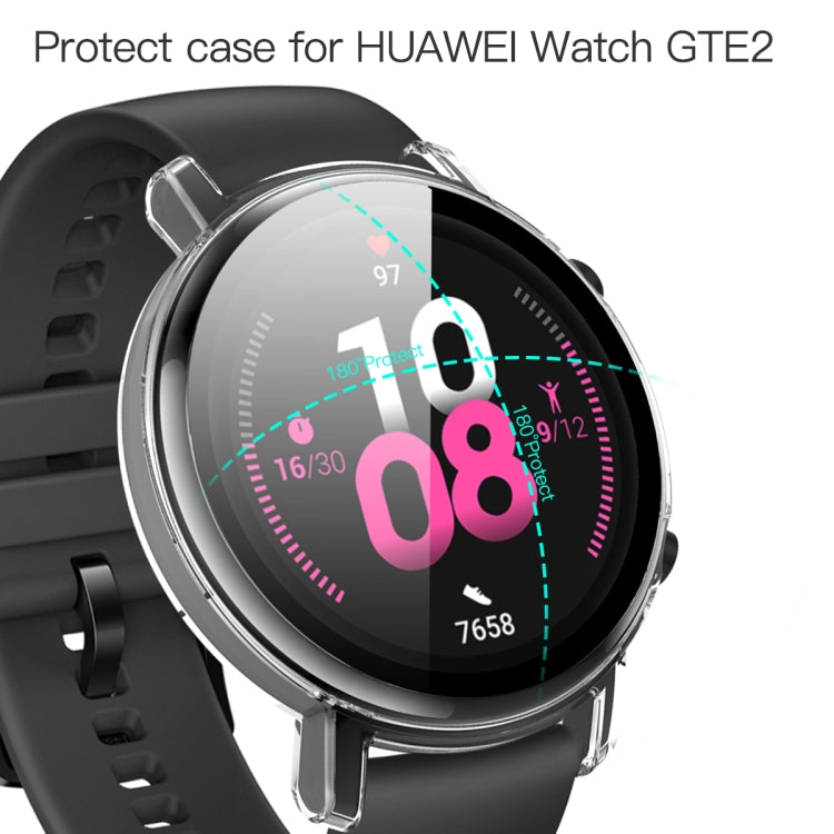 For Huawei Watch GT2 42mm 2 in 1  Tempered Glass Screen Protector + Fully Plating PC Case