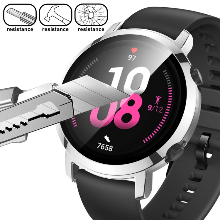 For Huawei Watch GT2 42mm 2 in 1  Tempered Glass Screen Protector + Fully Plating PC Case