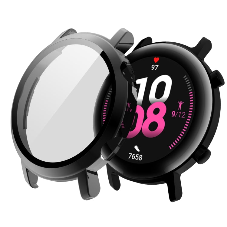 For Huawei Watch GT2 42mm 2 in 1  Tempered Glass Screen Protector + Fully Plating PC Case