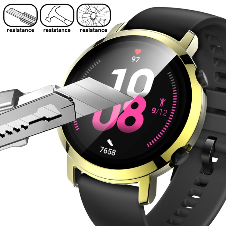 For Huawei Watch GT2 42mm 2 in 1  Tempered Glass Screen Protector + Fully Plating PC Case