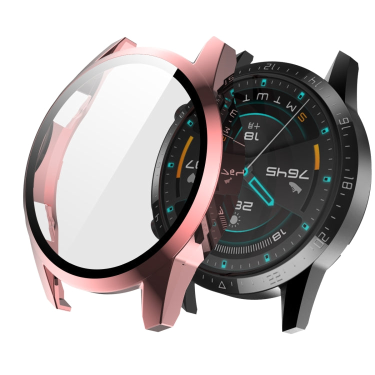 For Huawei Watch GT2 46mm 2 in 1  Tempered Glass Screen Protector + Fully Plating PC Case
