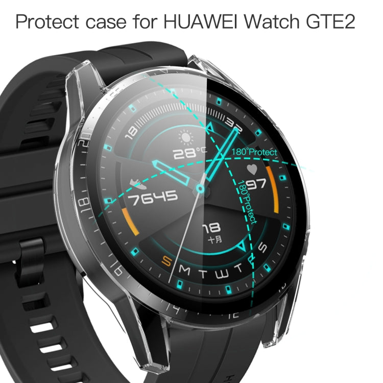 For Huawei Watch GT2 46mm 2 in 1  Tempered Glass Screen Protector + Fully Plating PC Case