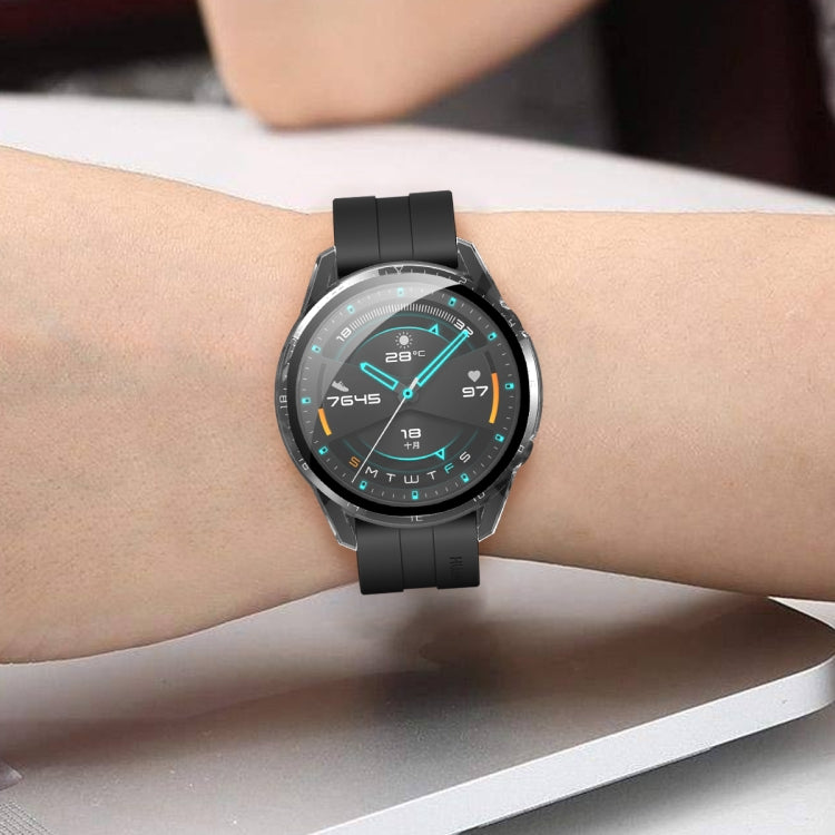 For Huawei Watch GT2 46mm 2 in 1  Tempered Glass Screen Protector + Fully Plating PC Case