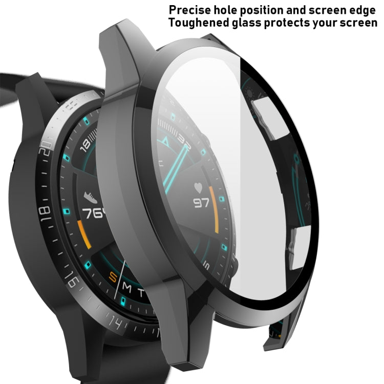 For Huawei Watch GT2 46mm 2 in 1  Tempered Glass Screen Protector + Fully Plating PC Case