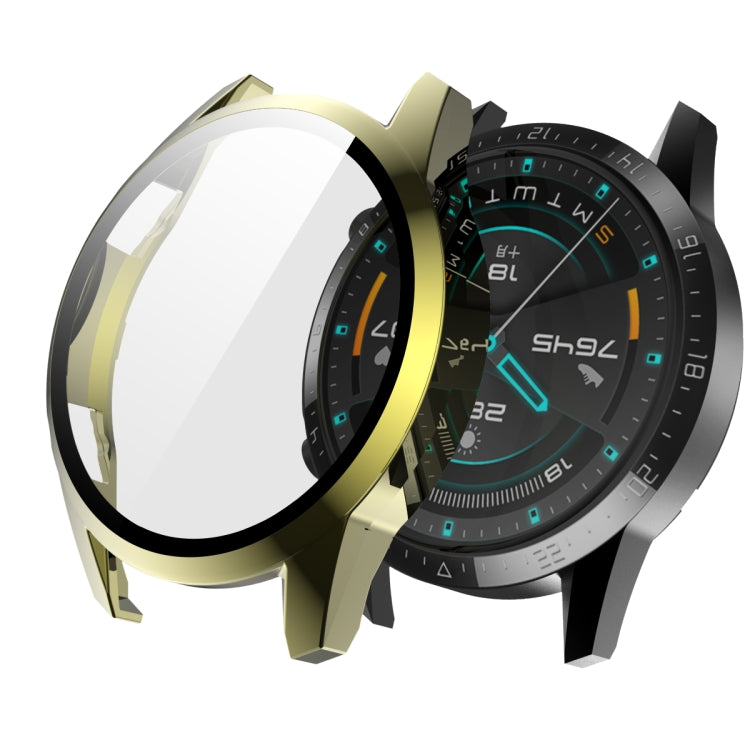 For Huawei Watch GT2 46mm 2 in 1  Tempered Glass Screen Protector + Fully Plating PC Case
