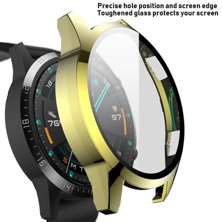 For Huawei Watch GT2 46mm 2 in 1  Tempered Glass Screen Protector + Fully Plating PC Case