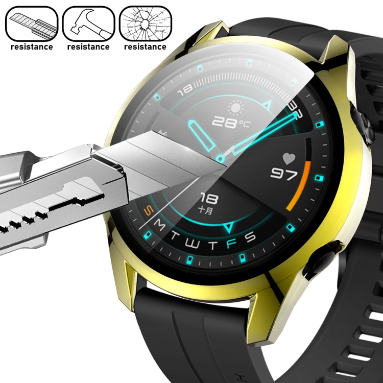 For Huawei Watch GT2 46mm 2 in 1  Tempered Glass Screen Protector + Fully Plating PC Case