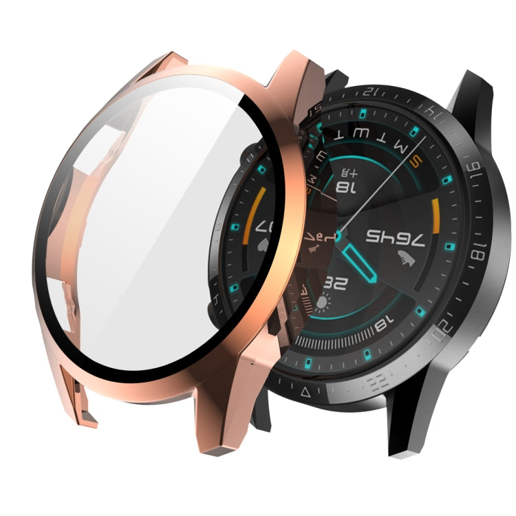 For Huawei Watch GT2 46mm 2 in 1  Tempered Glass Screen Protector + Fully Plating PC Case