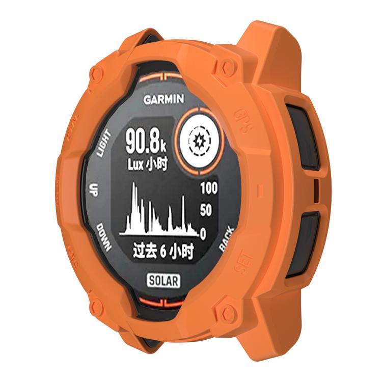 For Garmin Instinct 3 Solar 50mm Half Coverage Hollow TPU Armor Watch Protective Case