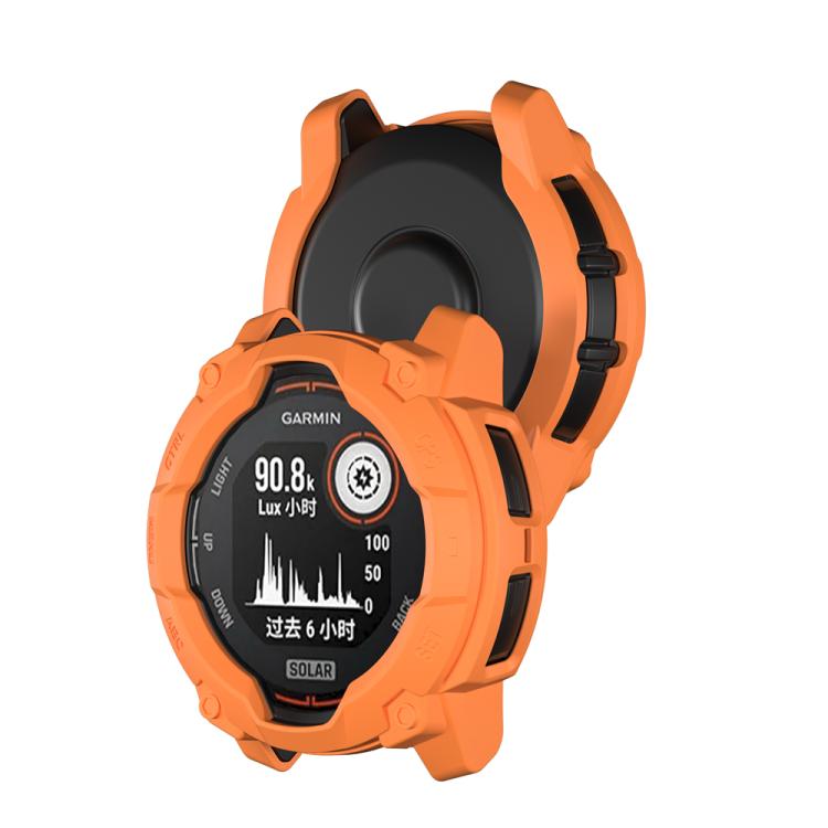 For Garmin Instinct 3 Solar 50mm Half Coverage Hollow TPU Armor Watch Protective Case
