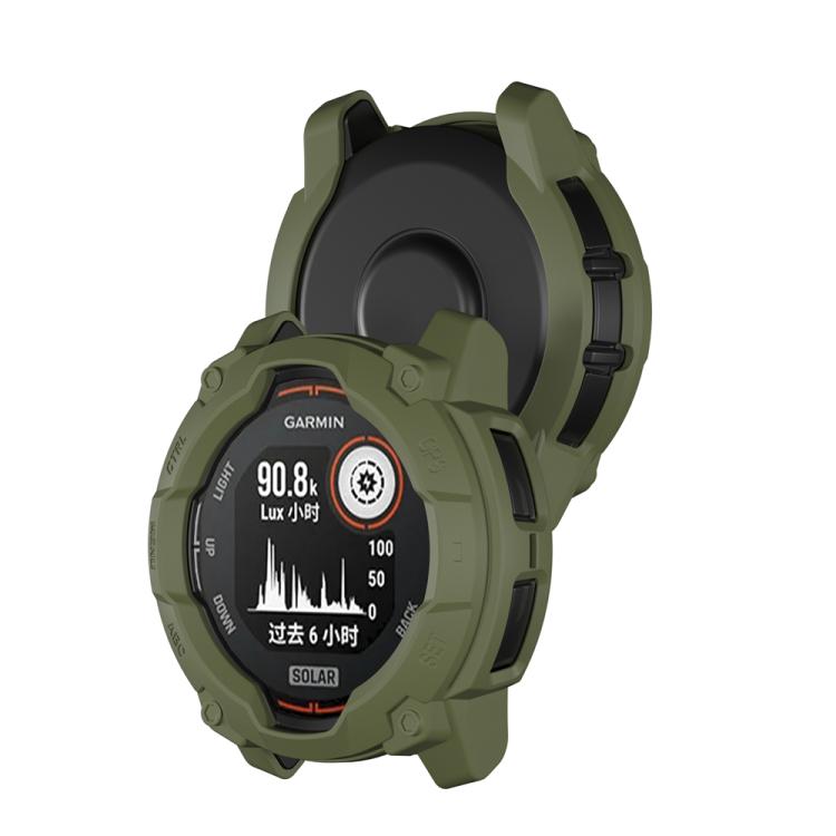 For Garmin Instinct 3 Solar 50mm Half Coverage Hollow TPU Armor Watch Protective Case