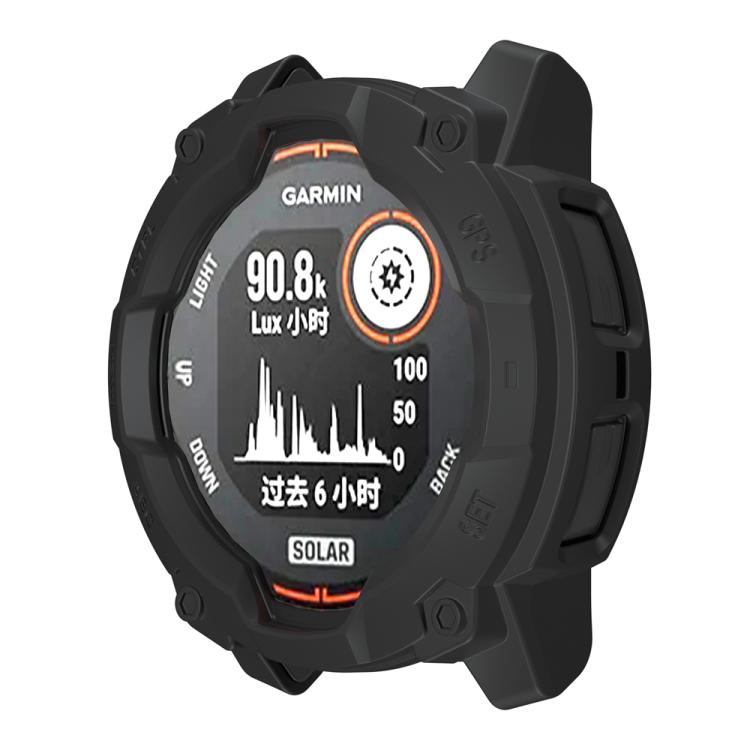 For Garmin Instinct 3 Solar 50mm Half Coverage Hollow TPU Armor Watch Protective Case