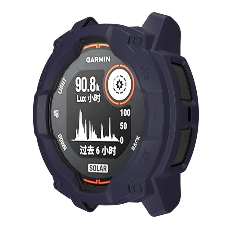 For Garmin Instinct 3 Solar 50mm Half Coverage Hollow TPU Armor Watch Protective Case