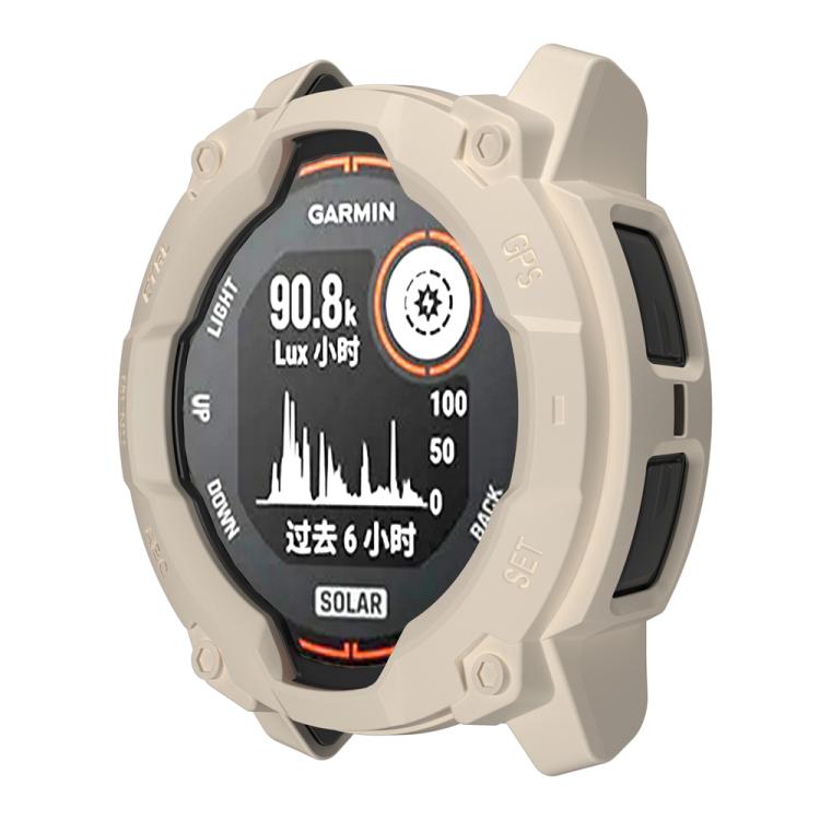 For Garmin Instinct 3 Solar 50mm Half Coverage Hollow TPU Armor Watch Protective Case