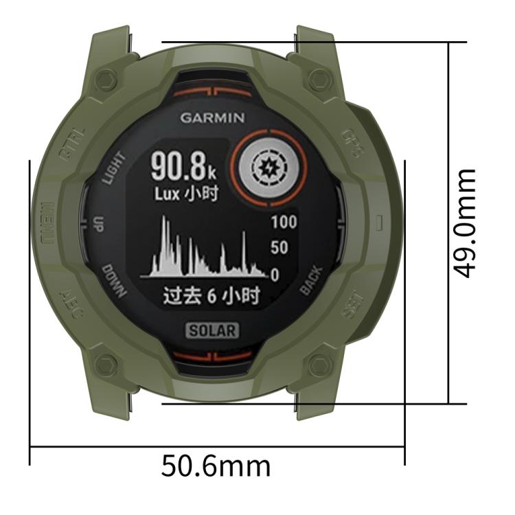 For Garmin Instinct 3 Solar 45mm Half Coverage Hollow TPU Armor Watch Protective Case